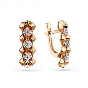 Золотые серьги Мастер Бриллиант с бриллиантом 01M2-108766-00-00 фото