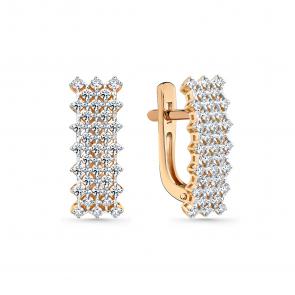 Золотые серьги Мастер Бриллиант с бриллиантом 01M2-109209-00-00 фото