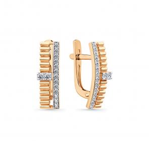 Золотые серьги Мастер Бриллиант с бриллиантом 01M2-109210-70-00 фото