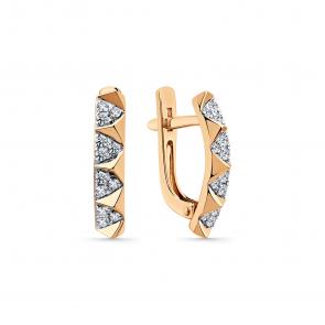 Золотые серьги Мастер Бриллиант с бриллиантом 01M2-109211-00-00 фото