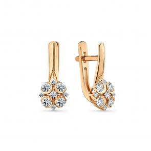 Золотые серьги Мастер Бриллиант с бриллиантом 01M2-109294-00-00 фото