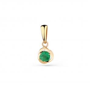 Золотая подвеска Мастер Бриллиант с изумрудом 01M3-104270-00-01 фото