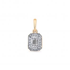 Золотая подвеска Мастер Бриллиант с бриллиантом 01M3-108793-00-00 фото