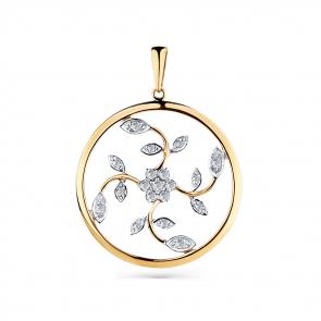 Золотая подвеска Мастер Бриллиант с бриллиантом 01M3-130045-00-00 фото