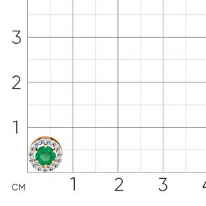 Золотая подвеска Мастер Бриллиант с бриллиантом и изумрудом 01M3-130910-00-01 фото