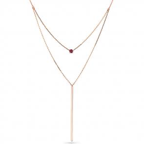 Золотое колье Мастер Бриллиант с рубином 01M6-160406-00-03 фото