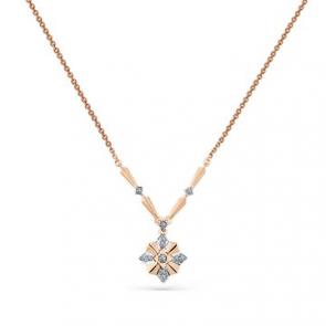 Золотое колье Мастер Бриллиант с бриллиантом 01M6-160509-00-00 фото