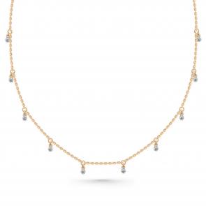 Золотое колье Мастер Бриллиант с бриллиантом 01M6-160736-00-00 фото