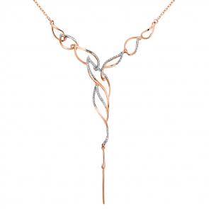 Золотое колье Мастер Бриллиант с бриллиантом 01M6-339 фото