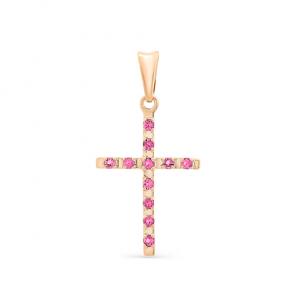 Золотая подвеска Мастер Бриллиант с рубином 01M8-173-03 фото