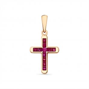 Золотая подвеска Мастер Бриллиант с рубином 01M8-180252-00-03 фото