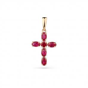 Золотая подвеска Мастер Бриллиант с рубином 01M8-180417-00-03 фото