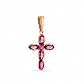 Золотая подвеска Мастер Бриллиант с рубином 01M8-287-03 фото