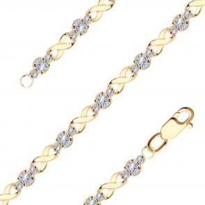 Золотой браслет ТД Эстет с фианитом 01Б111334 фото