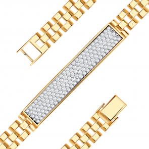 Золотой браслет ТД Эстет с фианитом 01Б112846Р фото