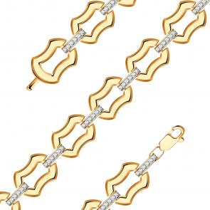 Золотой браслет ТД Эстет с фианитом 01Б113478Р фото