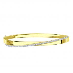 Браслет из лимонного золота ТД Эстет с фианитом 01Б132917Р фото