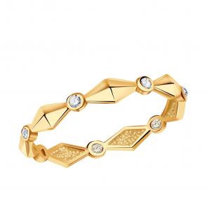 Золотое кольцо ТД Эстет с фианитом 01К1114829S фото