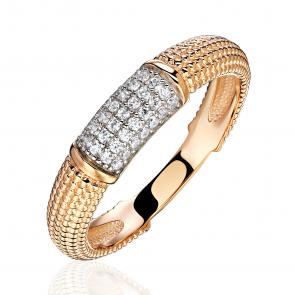 Золотое кольцо ТД Эстет с фианитом 01К1115390Р фото