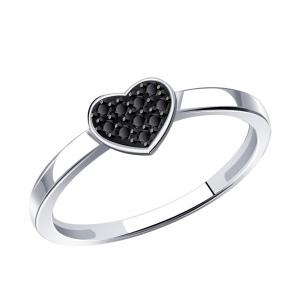 Кольцо из белого золота ТД Эстет с фианитом 01К2214218ЧР-1 фото