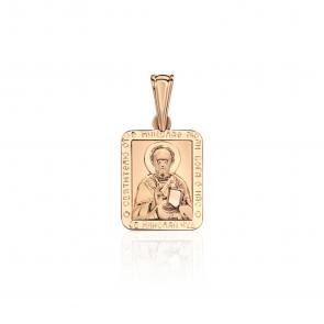 Золотая подвеска-иконка Святитель Николай Чудотворец ТД Эстет 01П010878 фото