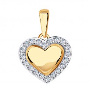 Золотая подвеска ТД Эстет с фианитом 01П1113920Р фото