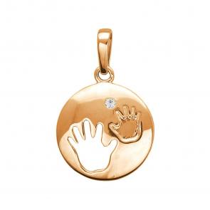 Золотая подвеска ТД Эстет с фианитом 01П113582S фото