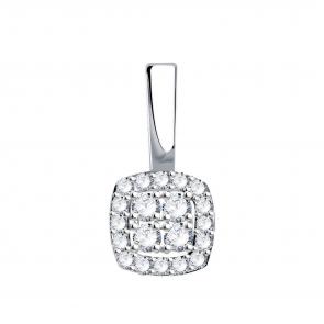 Подвеска из белого золота ТД Эстет с фианитом 01П1213508 фото