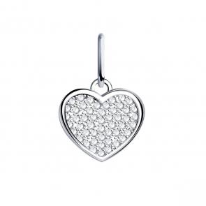 Подвеска из белого золота ТД Эстет с фианитом 01П123926 фото