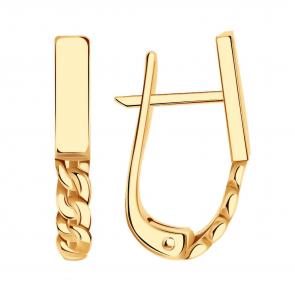 Золотые серьги ТД Эстет 01С0114435 фото