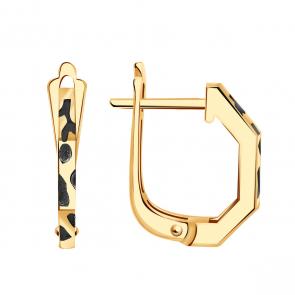 Золотые серьги ТД Эстет 01С0114522Ч фото