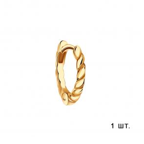 Одиночная серьга из золота ТД Эстет 01С0115104S фото
