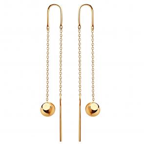 Золотые серьги ТД Эстет 01С0115134 фото