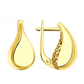 Серьги из лимонного золота ТД Эстет 01С0315400S фото