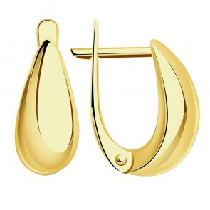 Серьги из лимонного золота ТД Эстет 01С0315648 фото