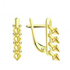 Серьги из лимонного золота ТД Эстет 01С0315852S фото