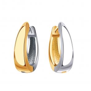 Серьги-трансформеры из лимонного золота ТД Эстет 01С067878Ж фото