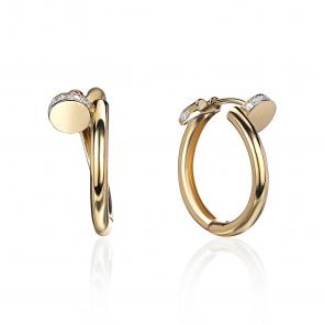 Золотые серьги ТД Эстет с фианитом 01С1314116SР фото