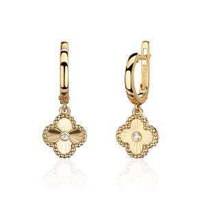 Серьги из лимонного золота ТД Эстет с фианитом 01С1315234 фото