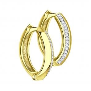 Серьги из лимонного золота ТД Эстет с фианитом 01С137411 фото