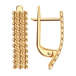 Золотые серьги ТД Эстет 01С714465 фото