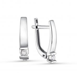 Серьги из белого золота ERA Jewellery с бриллиантом 02-02371-03-001-07-03 фото