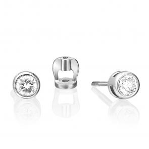 Серьги из белого золота Platina с фианитом 02-0256-00-501-1120-38 фото