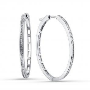 Серьги из белого золота ERA Jewellery с бриллиантом 02-02668-03-001-07-03 фото