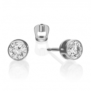 Серьги из белого золота Platina с фианитом 02-0296-00-501-1120-38 фото