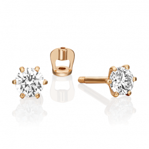 Золотые серьги Platina с бриллиантом 02-0359-00-101-1110-30 фото