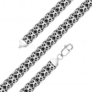 Браслет из черненого серебра плетение Аллигатор Высоковы 585 02-043100-105002 фото