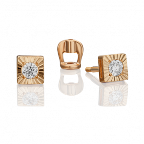 Золотые серьги Platina с бриллиантом 02-0644-00-101-1110-30 фото
