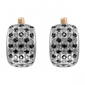 Золотые серьги Platina с фианитом 02-0725-02-403-1110-24 фото