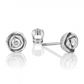 Серьги из белого золота Platina с бриллиантом 02-0732-00-101-1120-30 фото